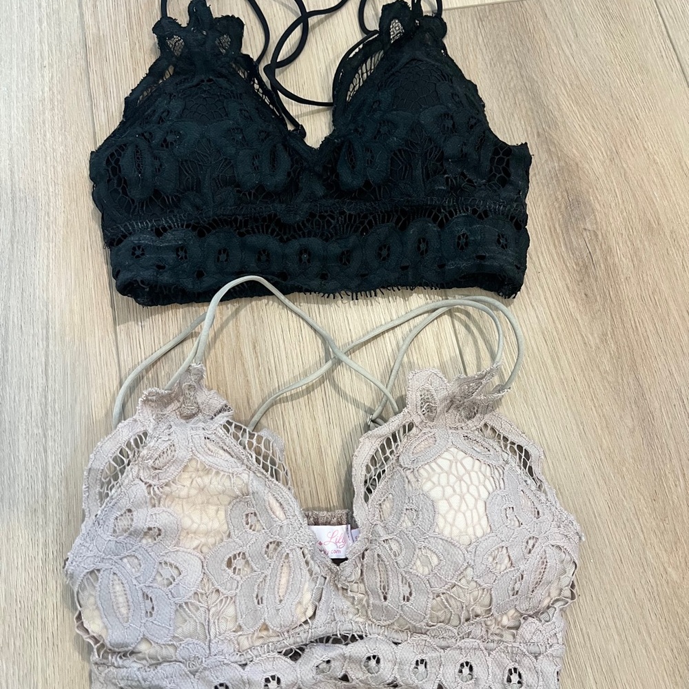Pink Lily Lace Bralette